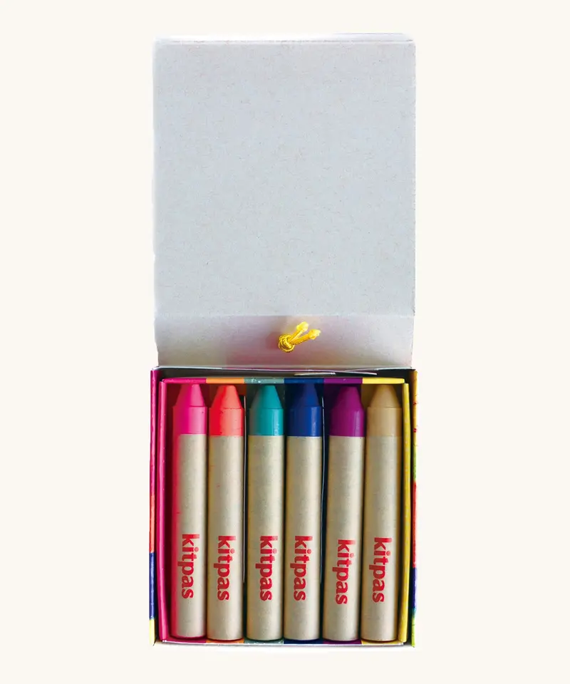 Kitpas Rice Wax Art Crayons 6 Pack - Ecru Nature 2
