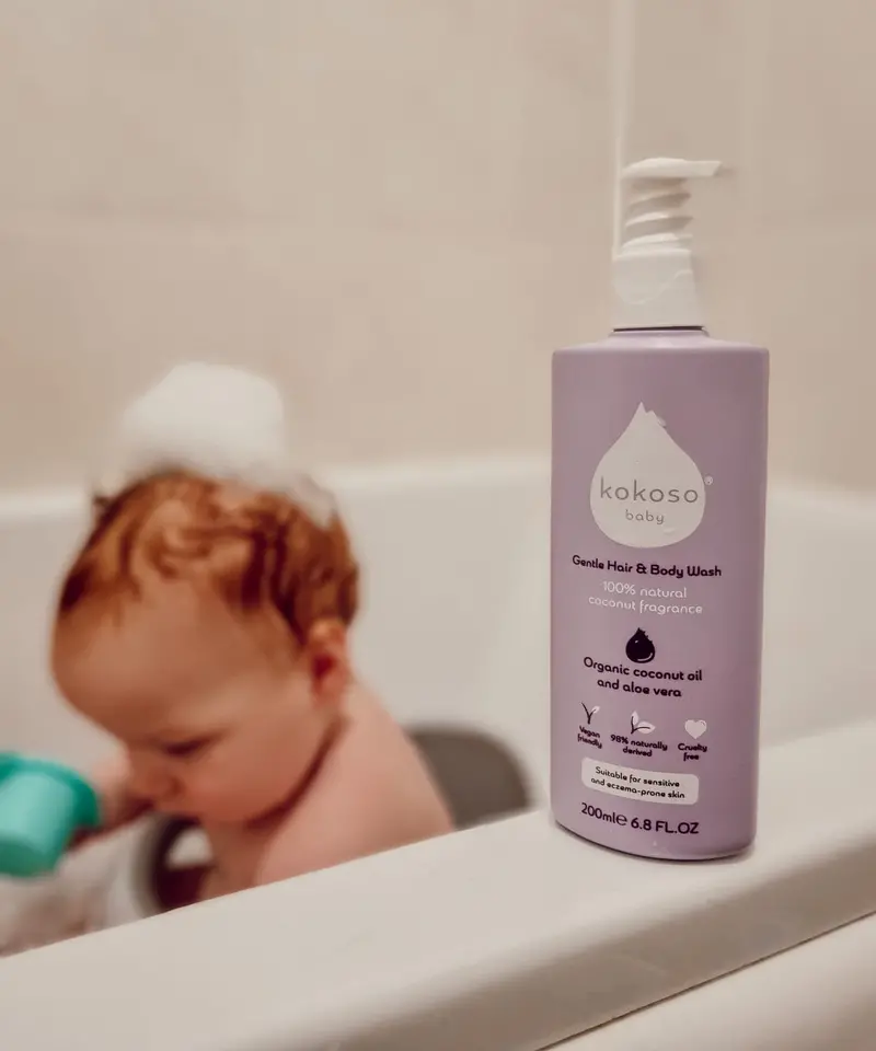 Kokoso Softly Scented Baby Hair & Body Wash 200Ml 2