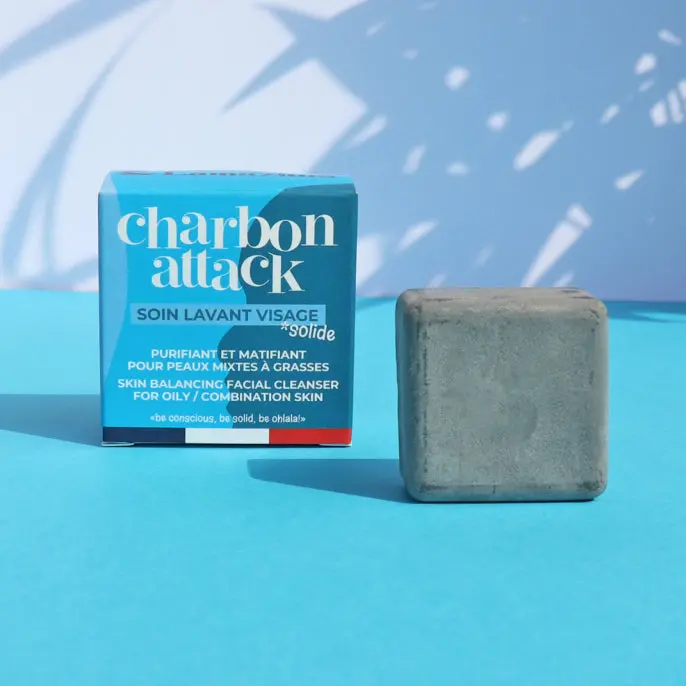 Lamazuna Facial Cleanser Oily / Combination Skin - Activated Charcoal & Rhassoul Clay 1