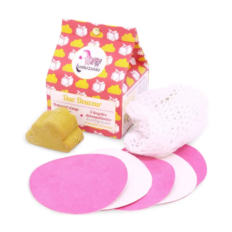 Lamazuna Gentle Face Cleanser Bar & Wipes Duo 2