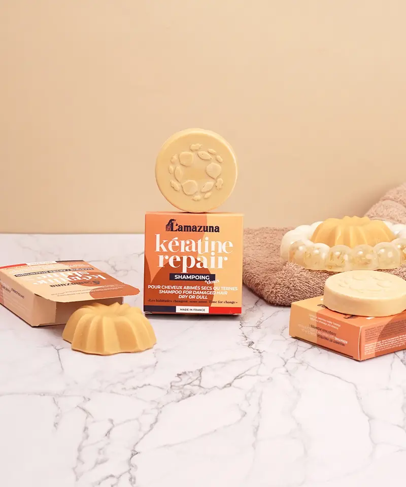 Lamazuna Keratin Repair Solid Shampoo 2