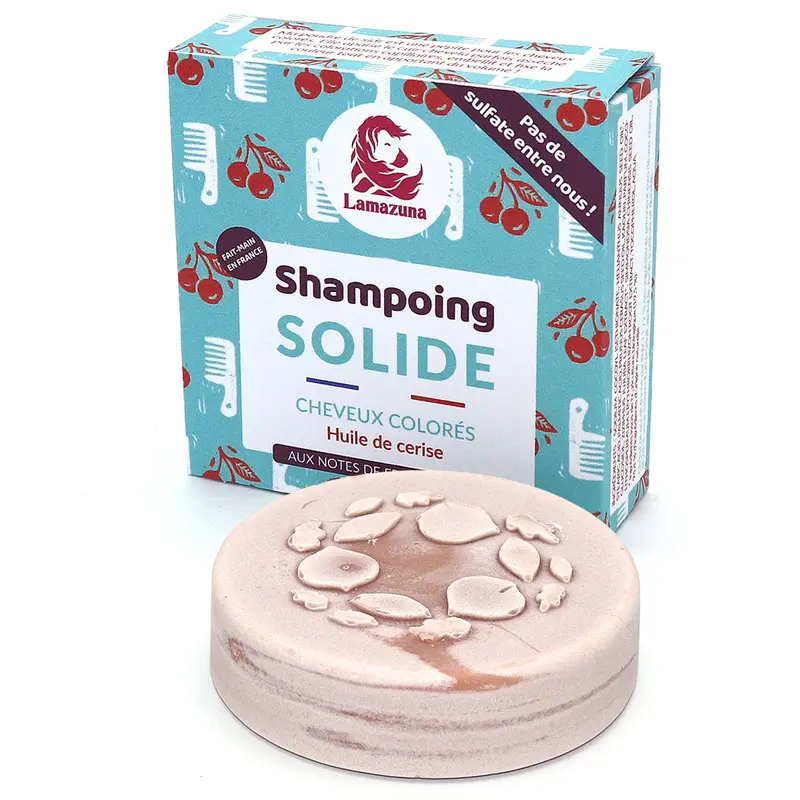 Lamazuna Solid Shampoo Colour Treated Hair - Cherry Oil 2