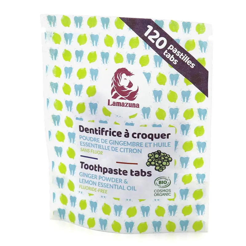 Lamazuna Toothpaste Tablets - Ginger & Lemon 1