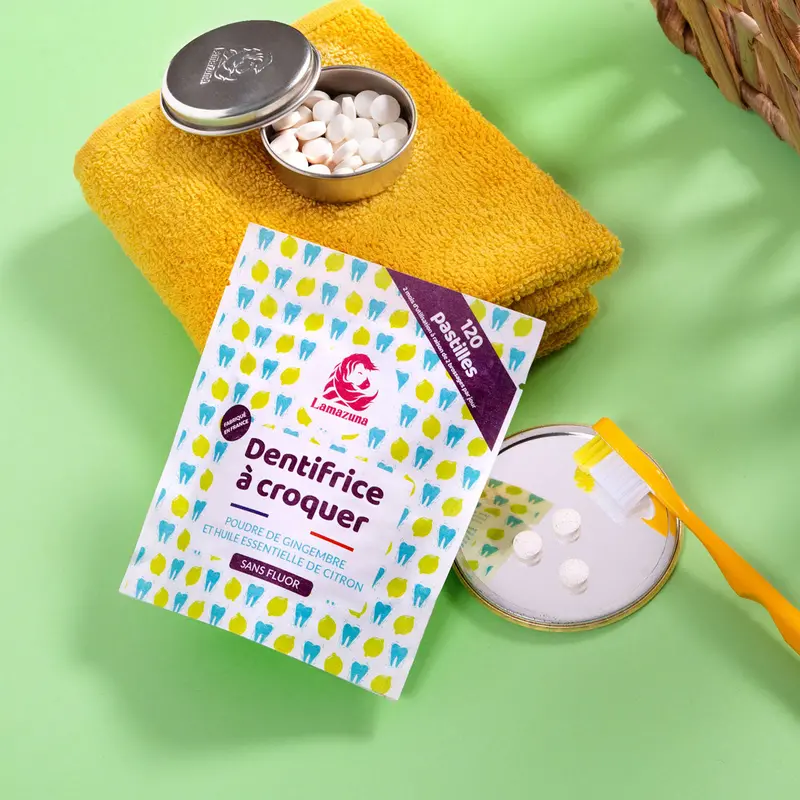 Lamazuna Toothpaste Tablets - Ginger & Lemon 2