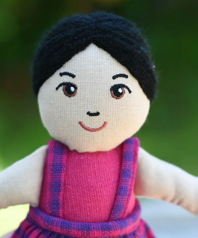 Lanka Kade Asian Girl Doll - White Skin, Black Hair 2