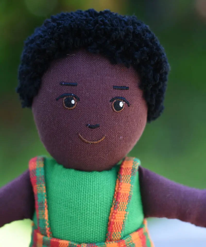 Lanka Kade Boy Doll - Black Skin, Black Hair 2