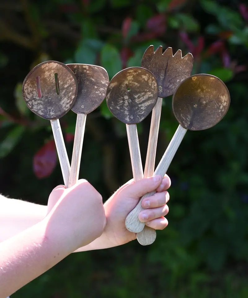 Lanka Kade Coconut Shell Utensil Playset 2