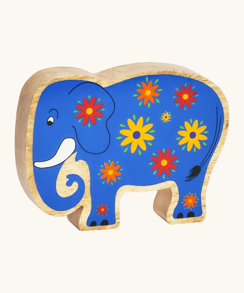 Lanka Kade Elephant - Blue Flower 1