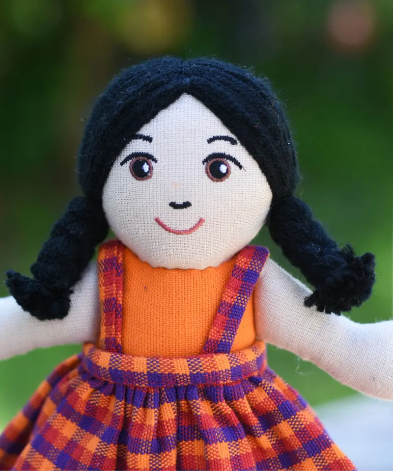 Lanka Kade Girl Doll - White Skin, Black Hair 2