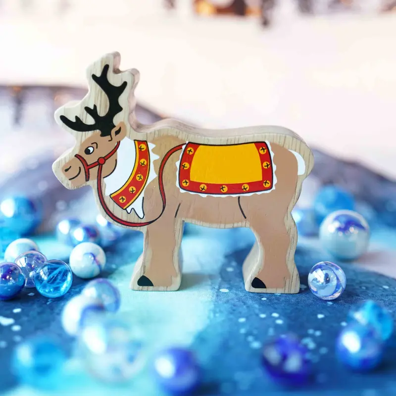 Lanka Kade Natural Brown Reindeer With Reins 2