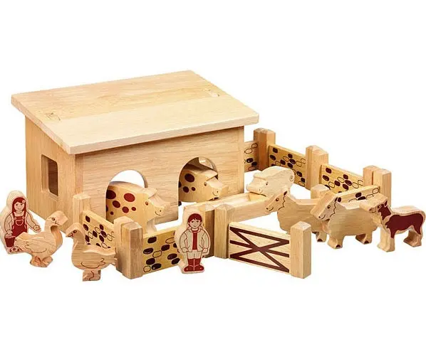 Lanka Kade Pig And Sheep Barn Set With Natural Characters 1