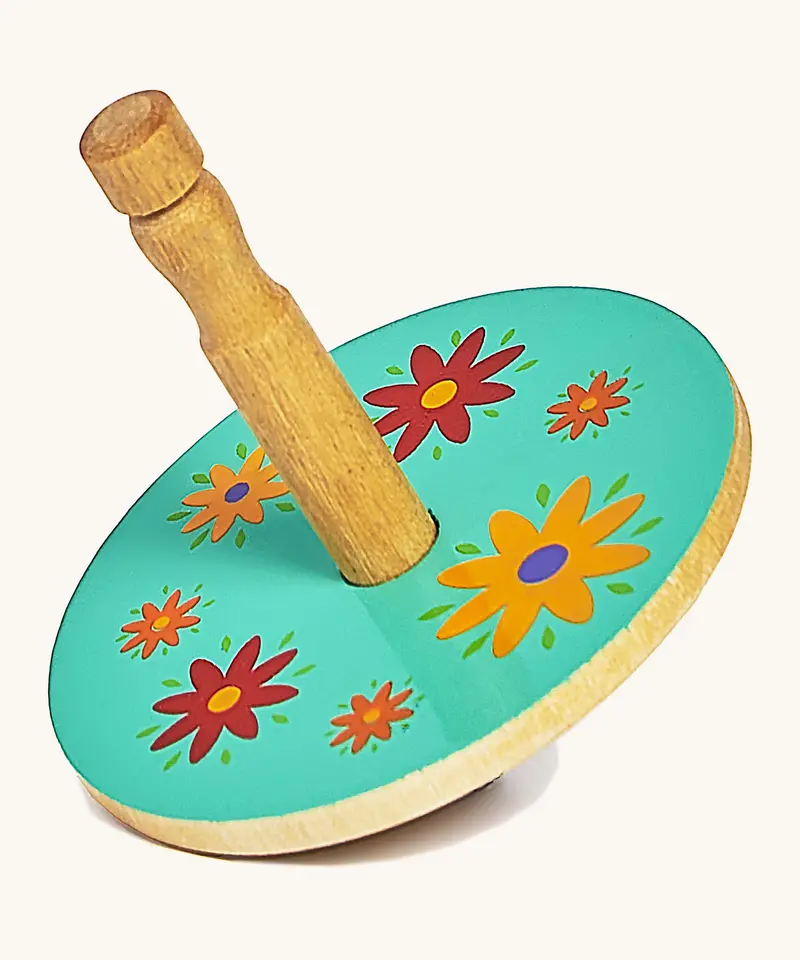 Lanka Kade Spinning Top - Green Flower 1