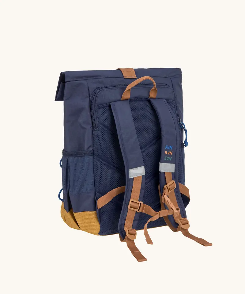 Lassig Kids Medium Rolltop Backpack - 'Little Gang' Navy 2