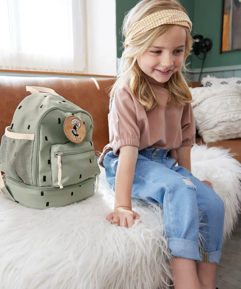 Lassig Kids Mini Backpack - 'Happy Prints' Olive 2