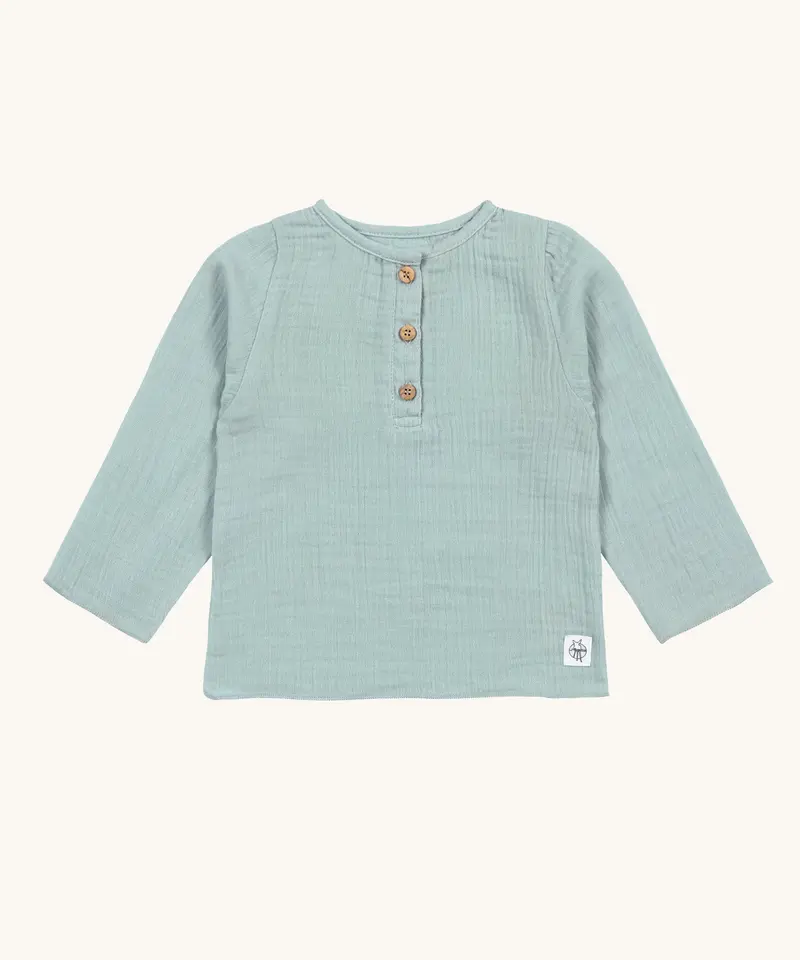 Lassig Long Sleeve Muslin Shirt - Silver Grey 1