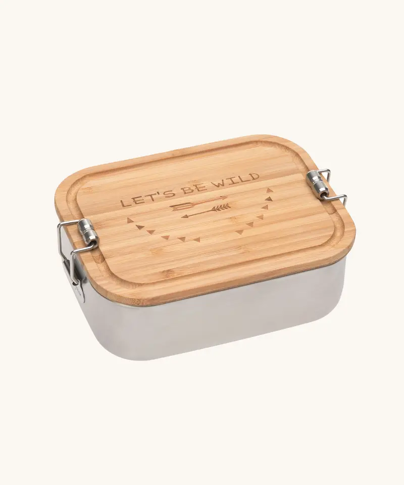 Lassig Stainless Steel Bamboo Lunchbox - Adventure 1