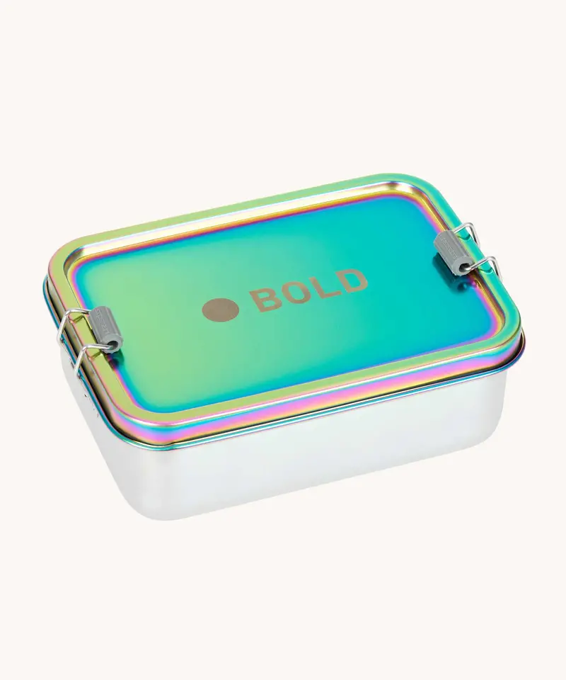 Lassig Stainless Steel Lunchbox - Iridescent Rainbow 1
