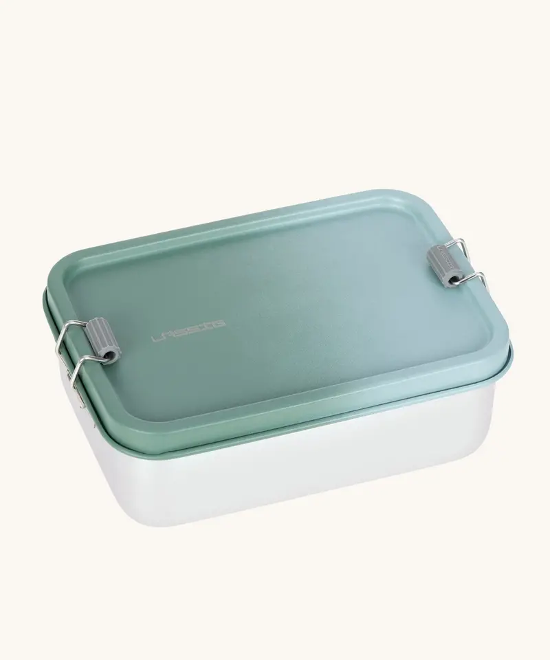 Lassig Stainless Steel Lunchbox - Olive Green 1