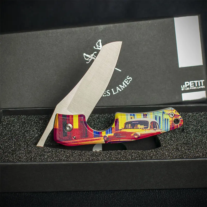 Les Fines Lames Le Petit Cigar Cutter & Knife - Havana Streets - Almendron 1