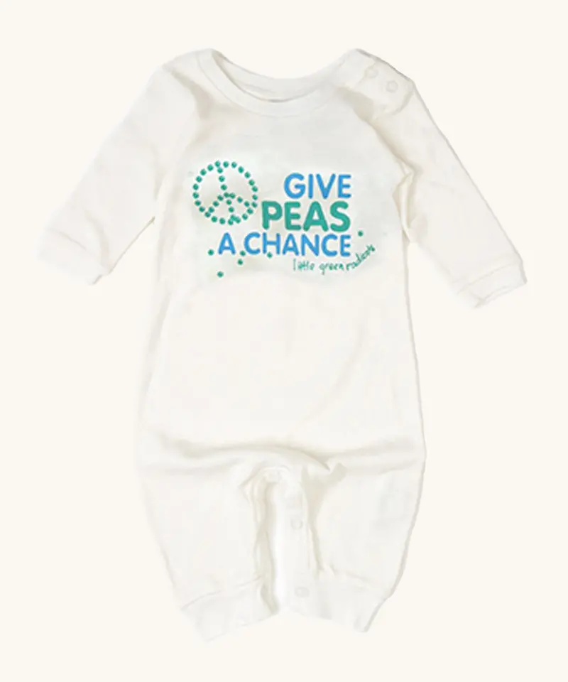 Lgr Give Peas A Chance Babygrow 1