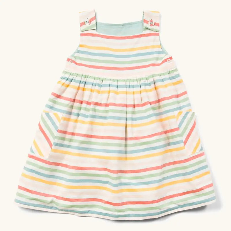 Lgr Rainbow Striped Reversible Pinny Dress 1