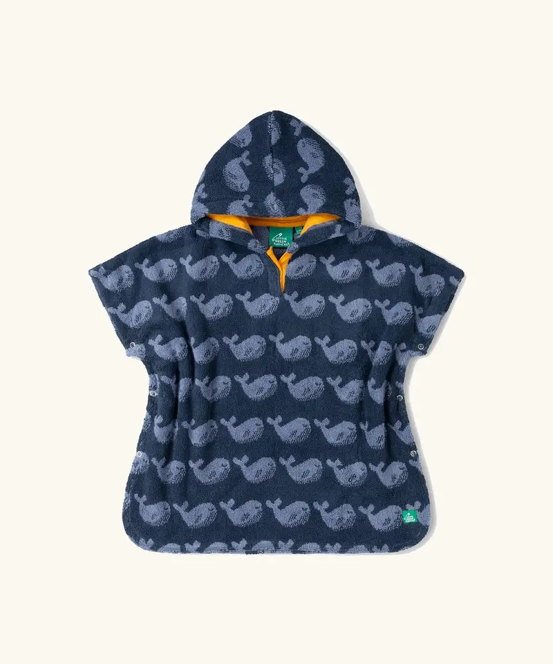 Little Green Radicals Baby Towel Poncho - Singing Whales 1
