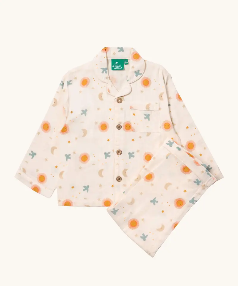 Little Green Radicals Classic Pyjamas - Moon And Sun 1