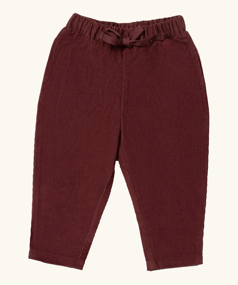 Little Green Radicals Cord Comfy Trousers - Chocolate 1