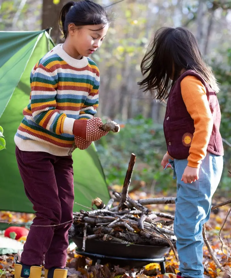Little Green Radicals Cord Comfy Trousers - Chocolate 2