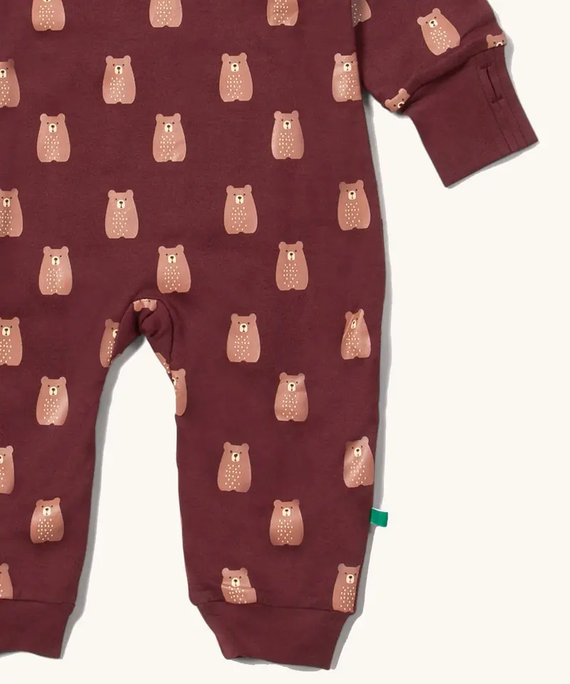 Little Green Radicals Hooded Reversible Snug Suit - Brown Bears 3