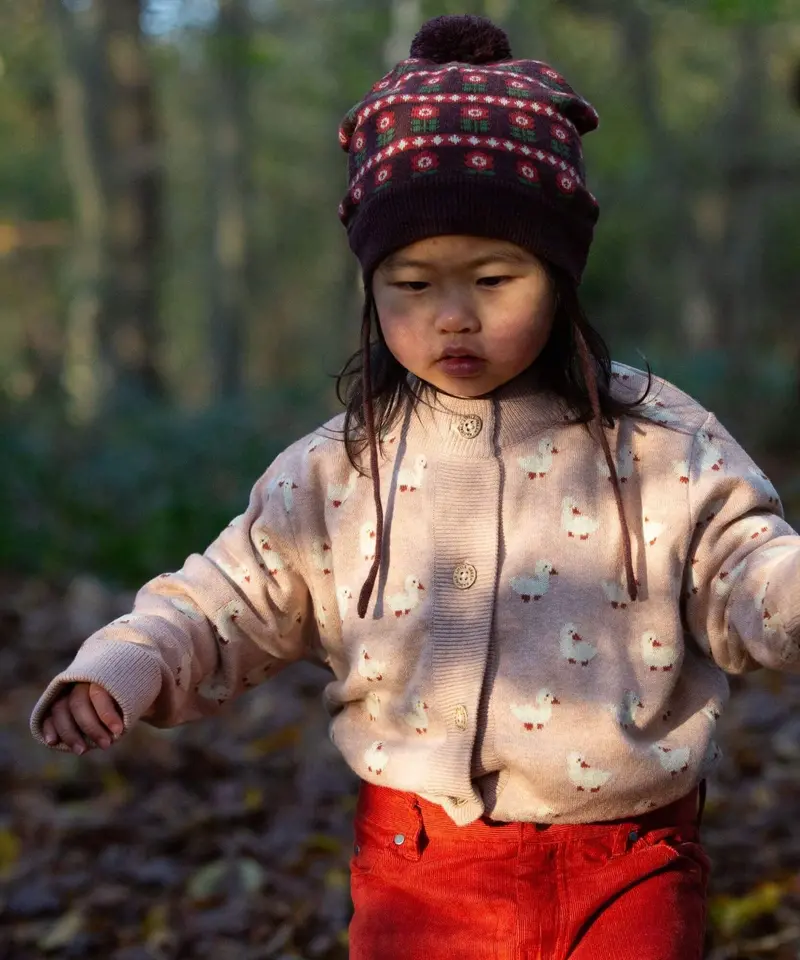 Little Green Radicals Knitted Cardigan - Puddle Ducks 2