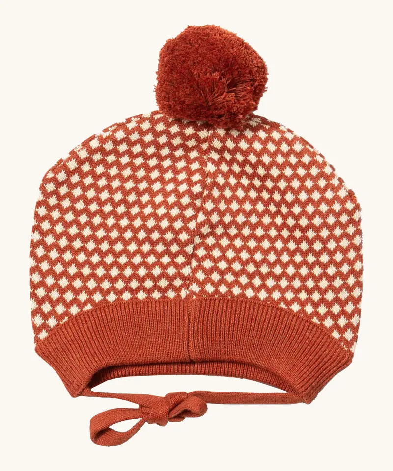 Little Green Radicals Knitted Hat - Ginger Diamonds 1