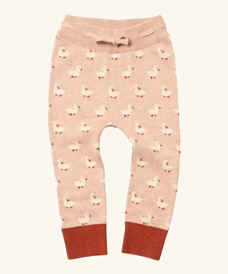 Little Green Radicals Knitted Joggers - Puddle Ducks 1