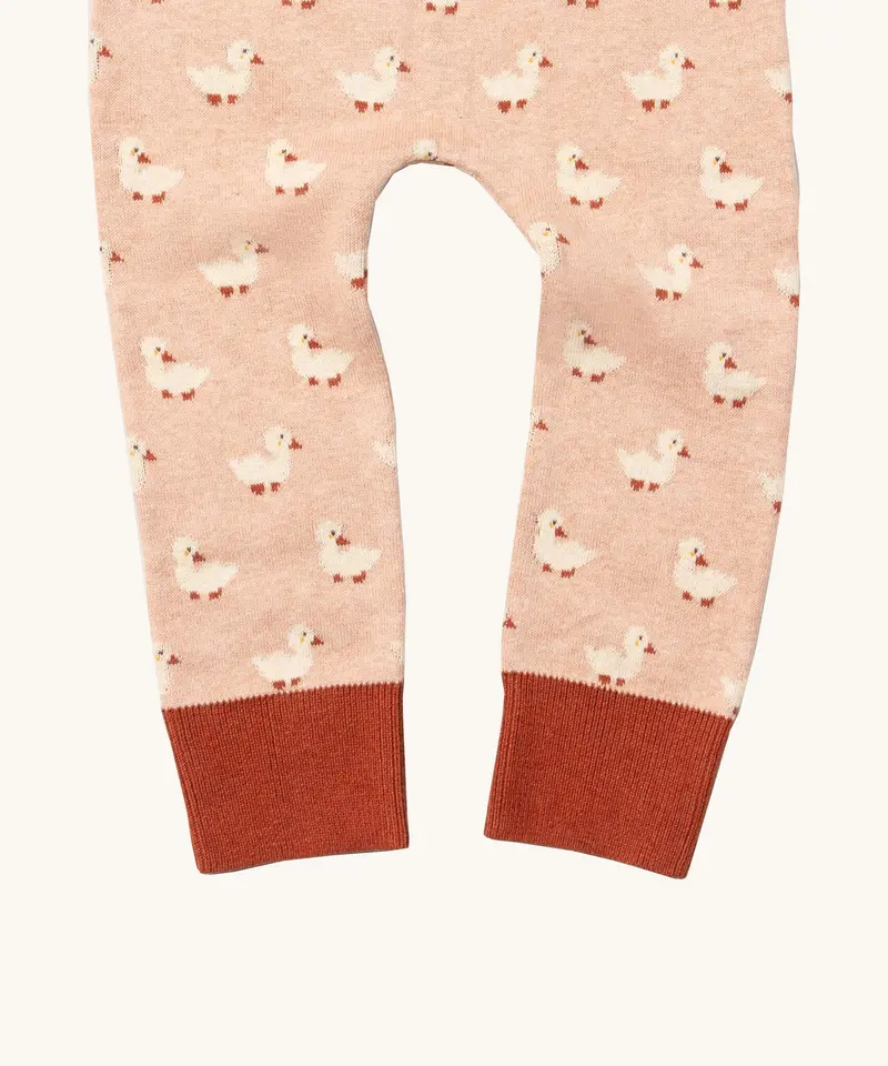 Little Green Radicals Knitted Joggers - Puddle Ducks 3