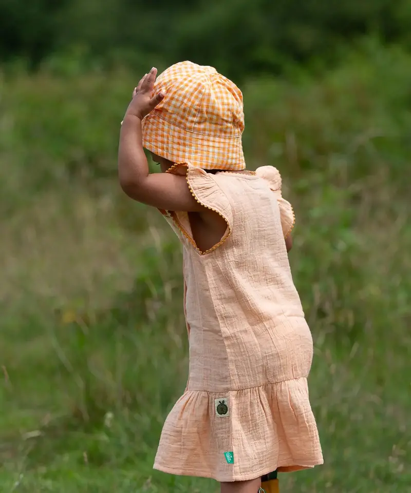 Little Green Radicals Muslin Dress - Coral Pink 4