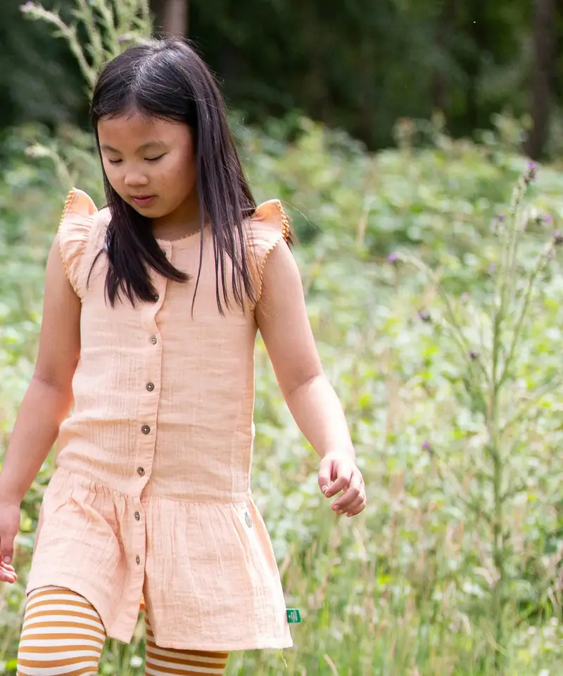 Little Green Radicals Muslin Dress - Coral Pink 5