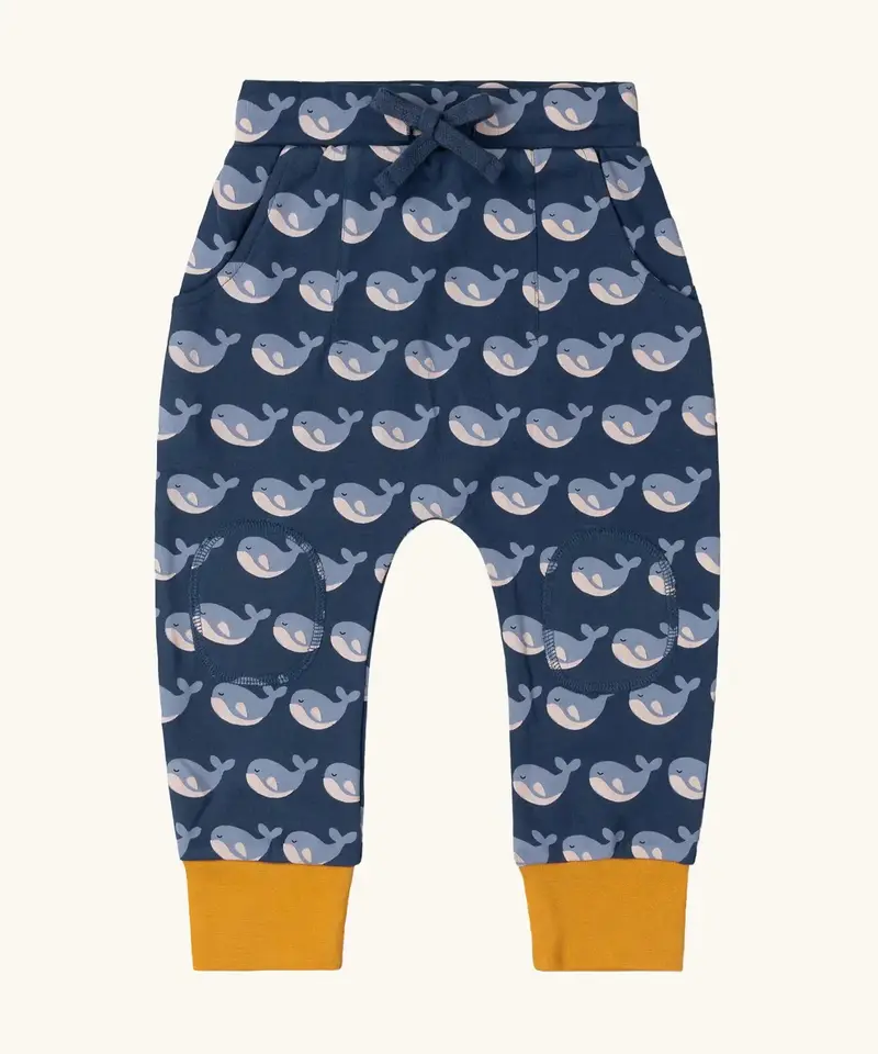 Little Green Radicals Organic Comfy Joggers - Singing Whales 1