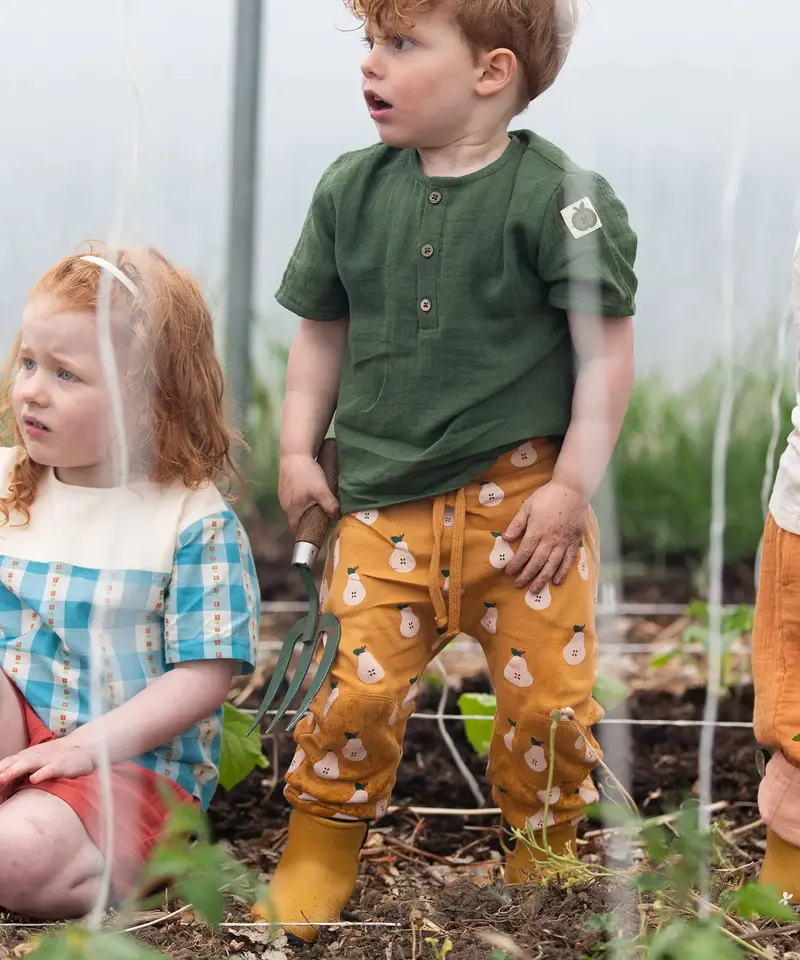 Little Green Radicals Organic Comfy Joggers - Summer Pears 2