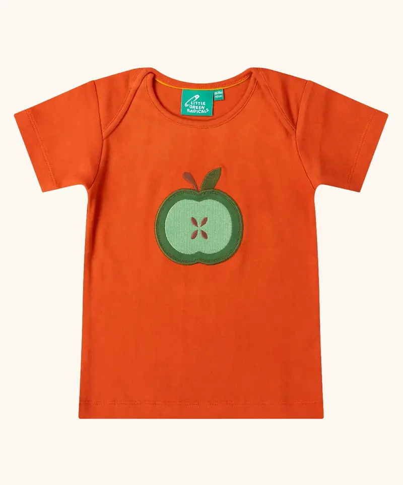 Little Green Radicals Organic Short Sleeve T-Shirt - Green Apple 1