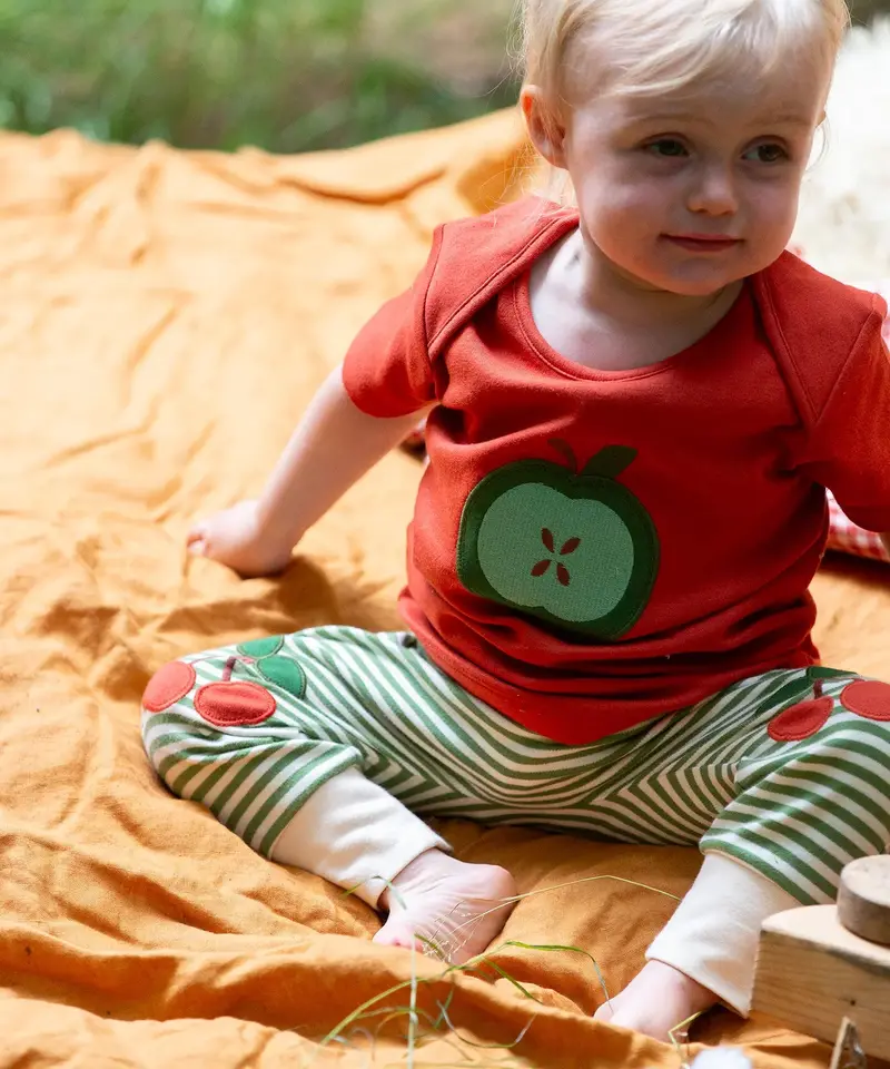 Little Green Radicals Organic Short Sleeve T-Shirt - Green Apple 2