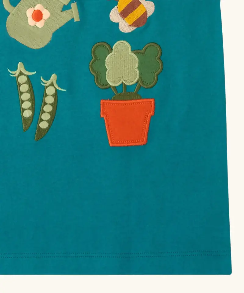 Little Green Radicals Organic Short Sleeve T-Shirt - Spring Garden 3