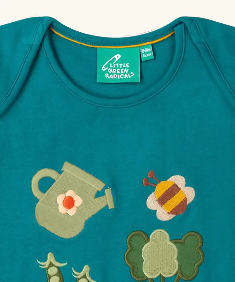 Little Green Radicals Organic Short Sleeve T-Shirt - Spring Garden 4