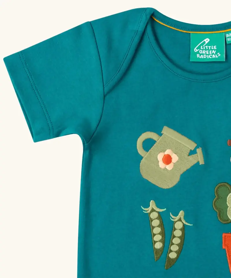 Little Green Radicals Organic Short Sleeve T-Shirt - Spring Garden 5
