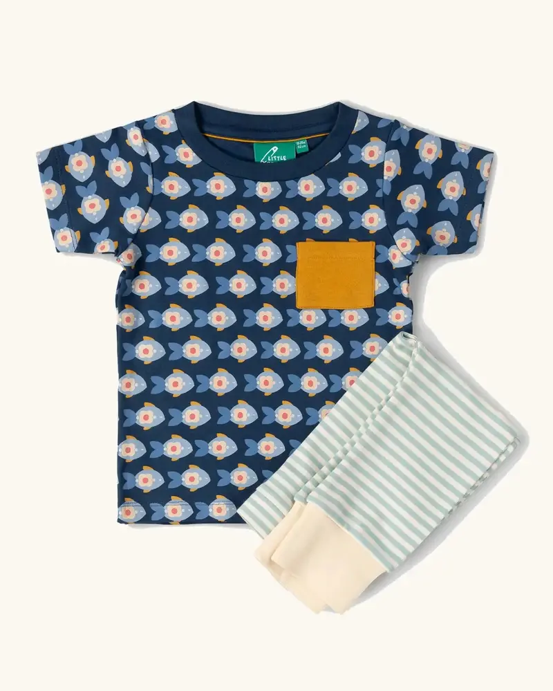 Little Green Radicals Organic T-Shirt & Jogger Playset - Little Fish 1