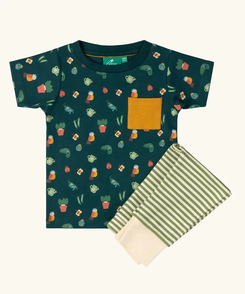 Little Green Radicals Organic T-Shirt & Jogger Playset - Spring Garden 1