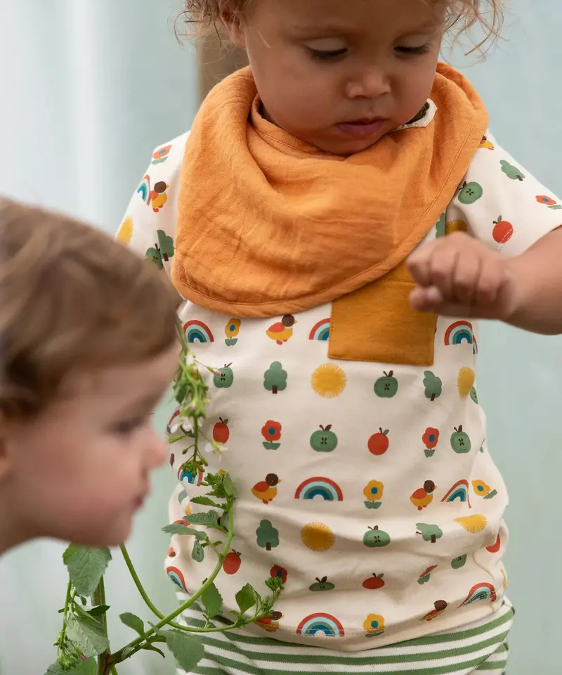 Little Green Radicals Organic T-Shirt & Jogger Playset - Vintage Rainbows 2