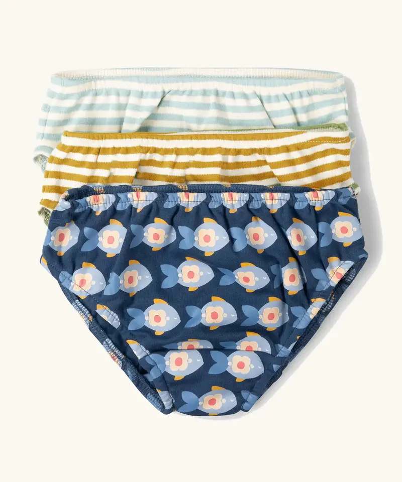 Little Green Radicals Organic Underwear 3 Pack - Little Fish 1