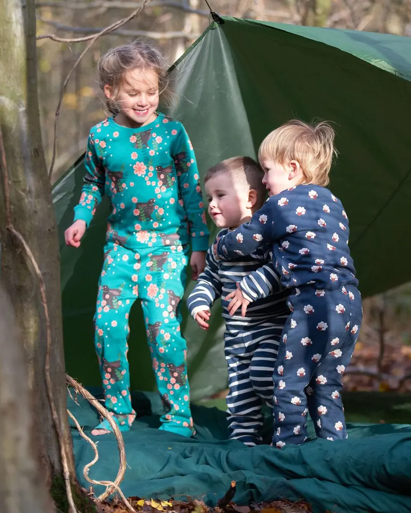 Little Green Radicals Pyjamas - Winter Rabbits 2