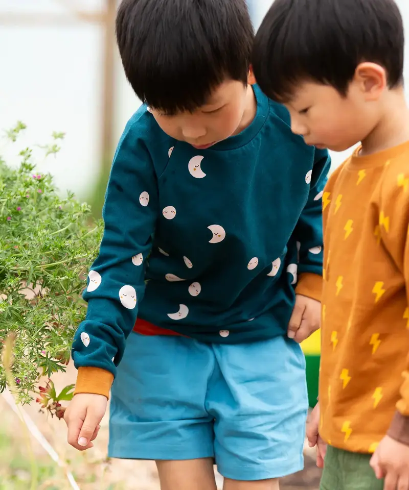 Little Green Radicals Raglan Sweatshirt - Midnight Moon 2