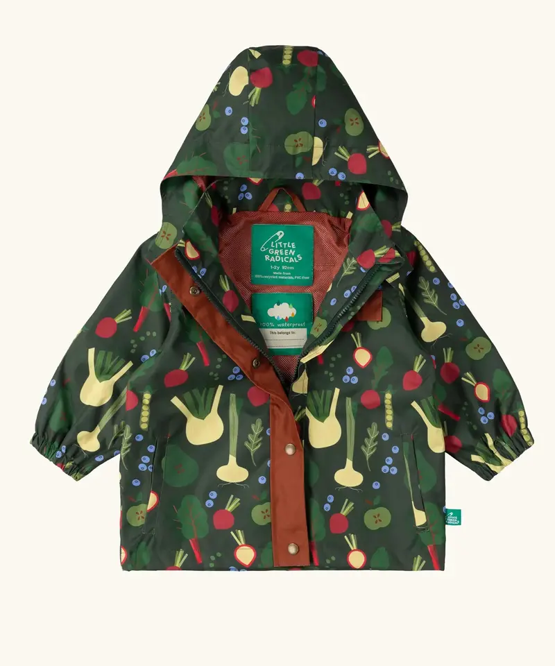 Little Green Radicals Recycled Waterproof Raincoat - Feast 1